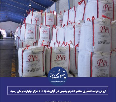 ارزش عرضه اعتباری محصولات پتروشیمی در آبانماه به ۷.۱ هزار میلیارد تومان رسید.